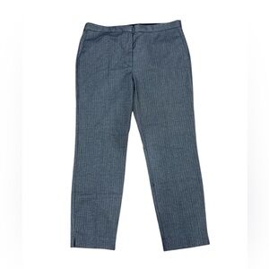 ZARA Pinstripe Pants Women’s XL Gray Straight Leg Elastic Waist